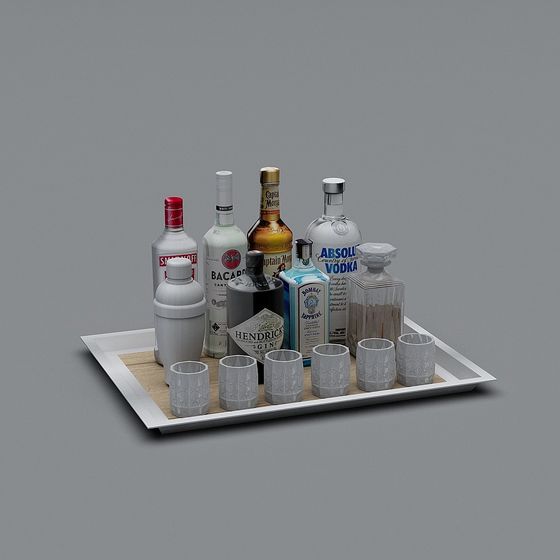 Elegant Bar Counter 3D model for Creative Spaces