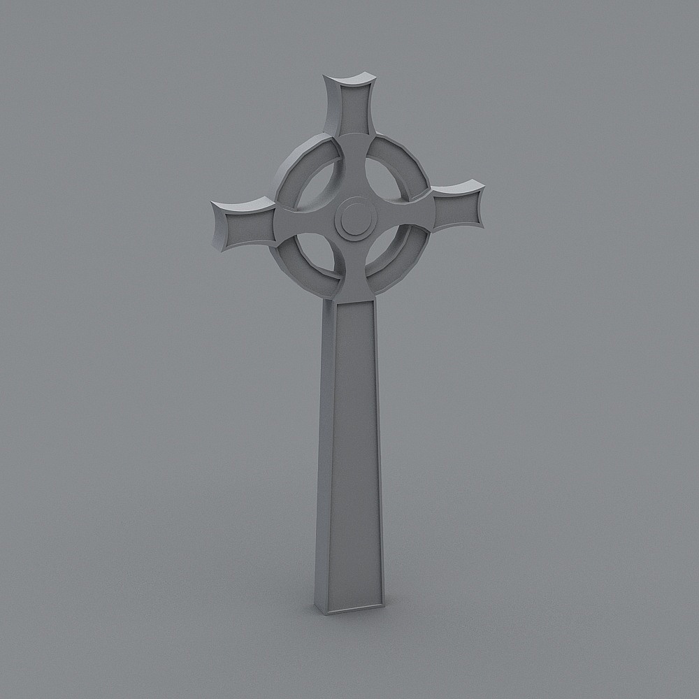 Celtic Cross 3D Model for Design Projects