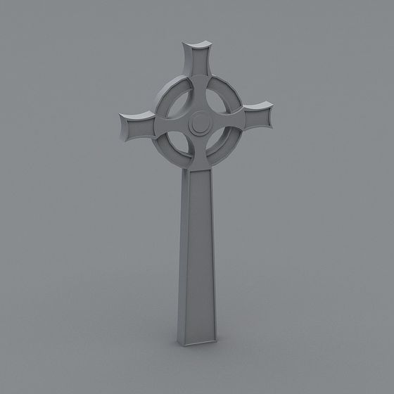 Celtic Cross 3D Model for Design Projects