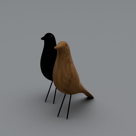 Unique Low-Polygon Bird 3D Model