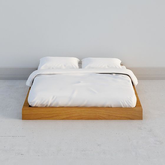 Stylish Bed Frame 3D model for Modern Interiors