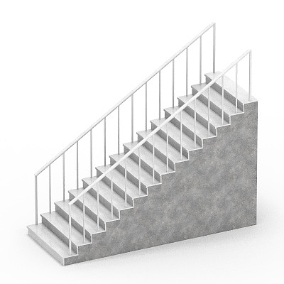 Elegant Gray Direct Running Stairs for Stylish Homes