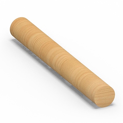 Stylish Wood Color Round Tube 3D Model