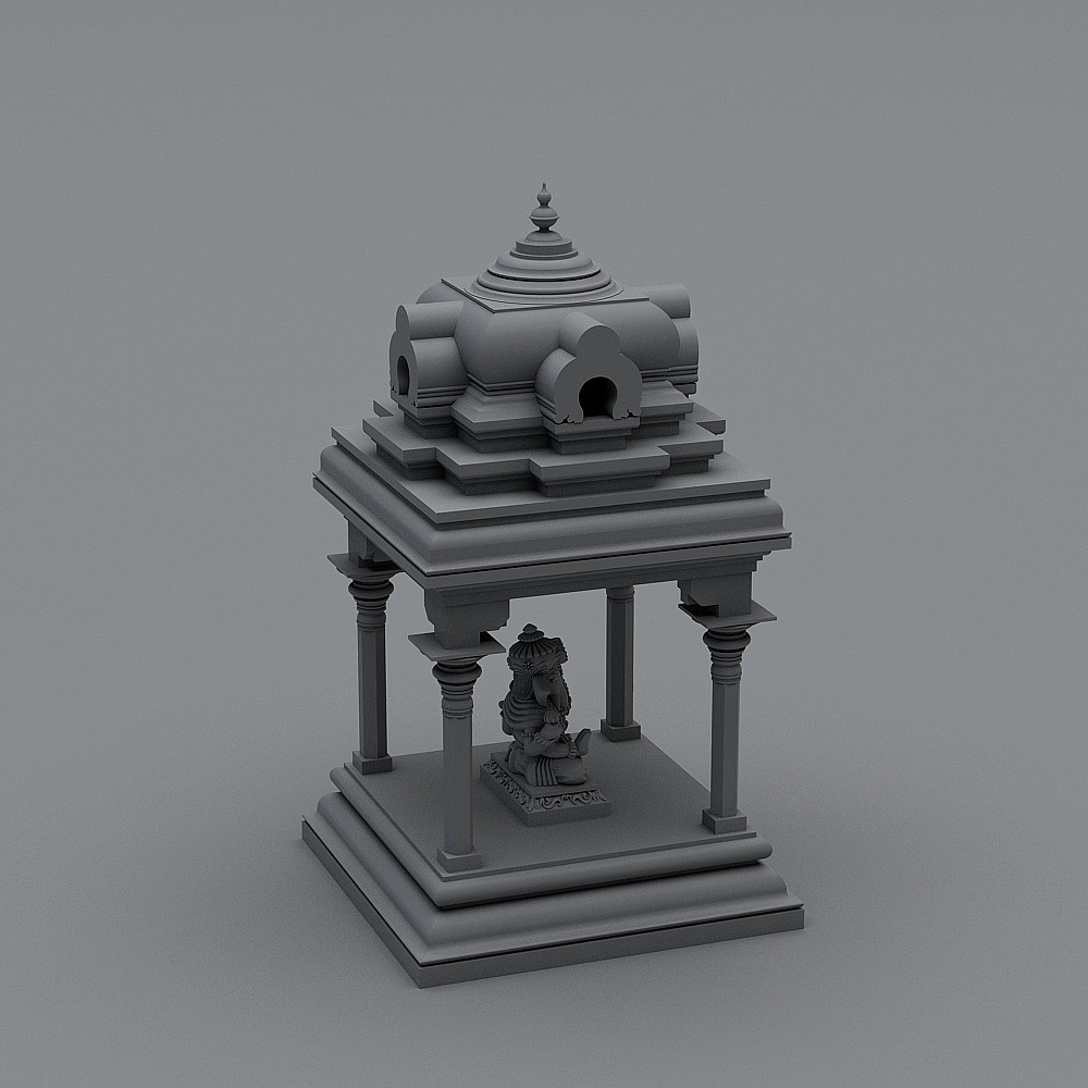 Exquisite Indian Temple 3D model
