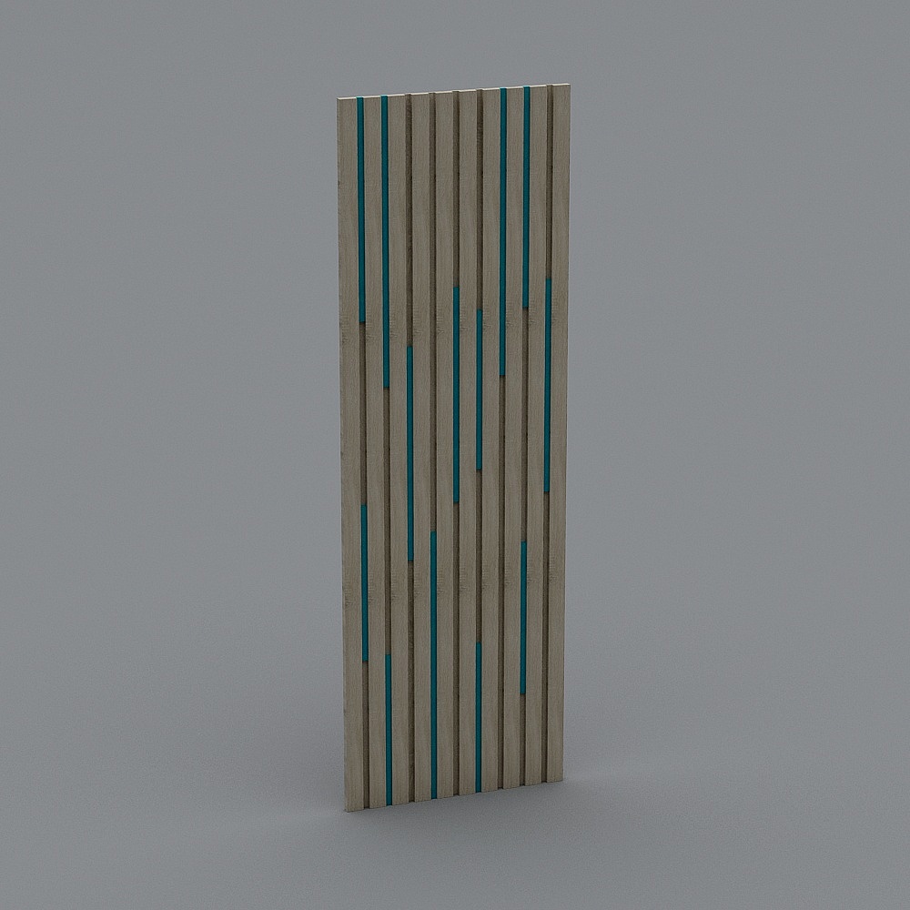 Striped Screen 3D model for Modern Design