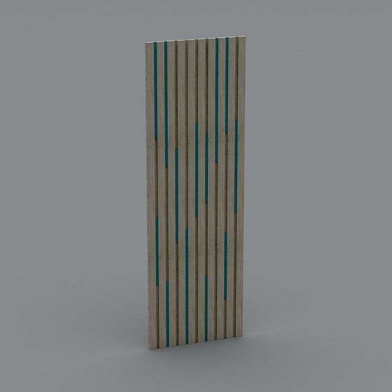 Striped Screen 3D model for Modern Design