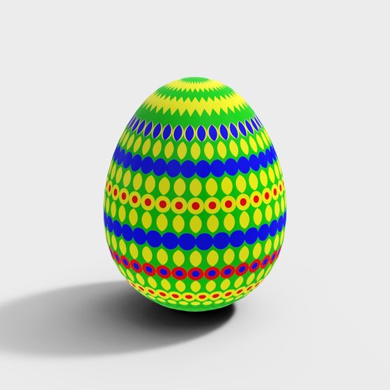 Vibrant Easter Egg 3D Model Design