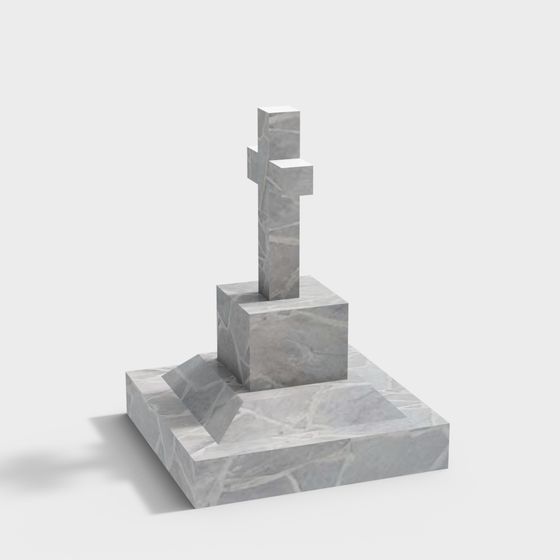 Marble Cross 3D Model