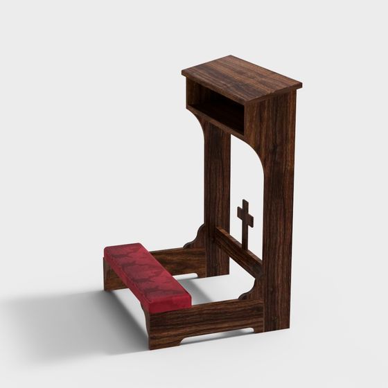 Elegant Kneeler 3D model for Sacred Spaces