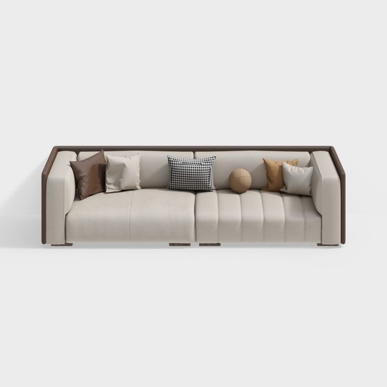 Urban Comfort Low-Poly Sofa 3D model