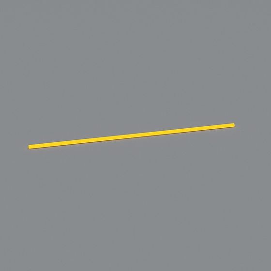 Vibrant Yellow Line 3D Model with High Detail