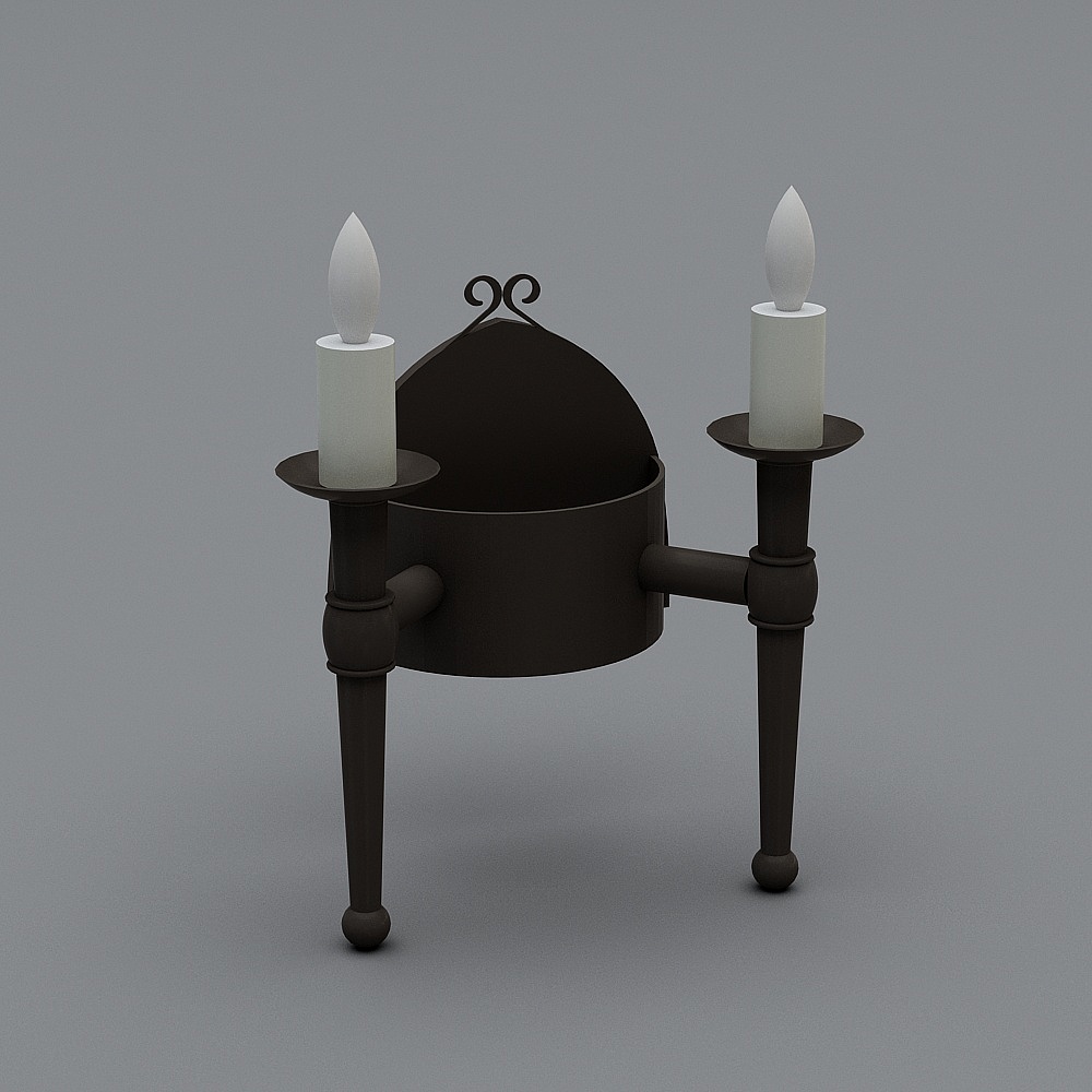 Vintage Candle Holder 3D model