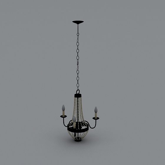 Classic Vintage Chandelier 3D model for Elegant Spaces