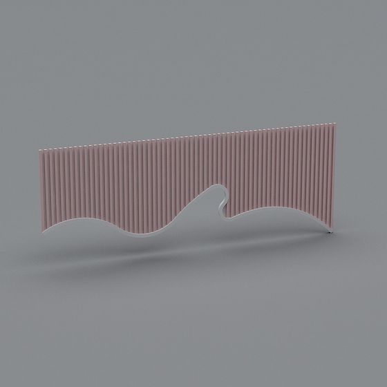 Wavy Partition Screen 3D model