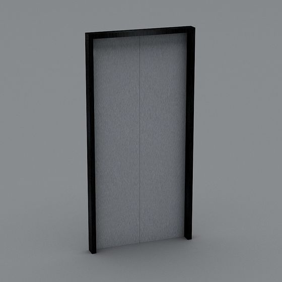 Elegant Low-Poly Modern Door 3D model