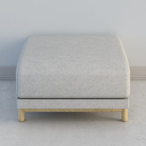 Cozy Ottoman 3D model for Stylish Interiors