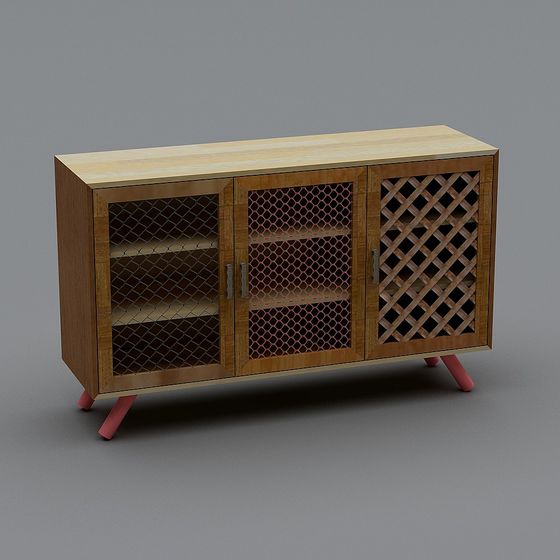 Vintage Industrial Storage Cabinet 3D model for Creative Projects