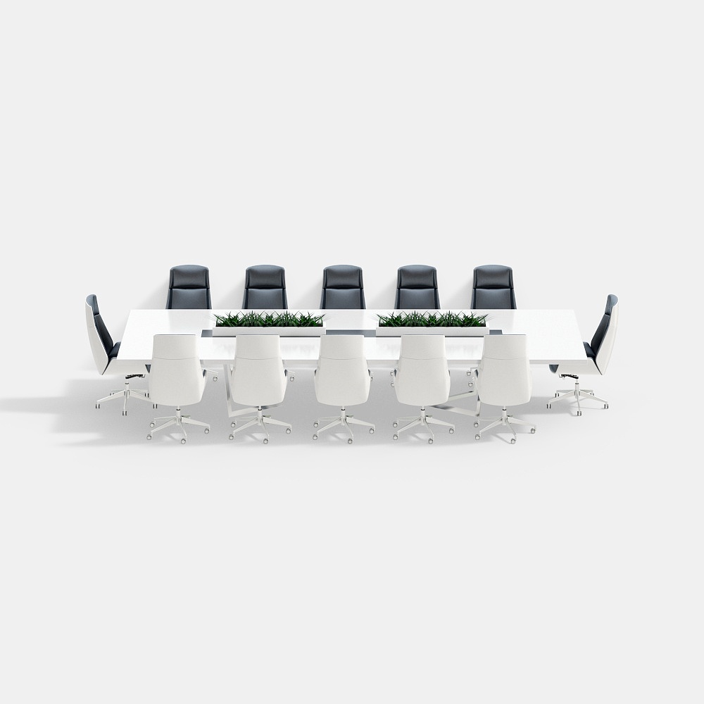Modern school conference room conference table and chair combination
