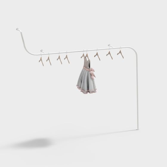 Stylish Low-Poly Hanger 3D Model