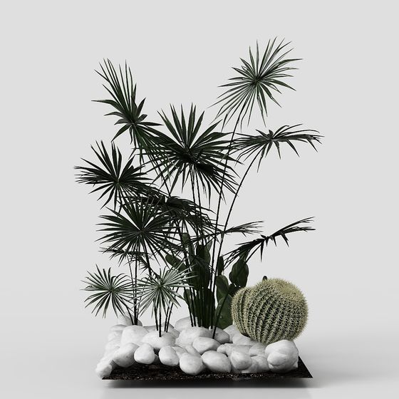 Tropical Garden Corner 3D model