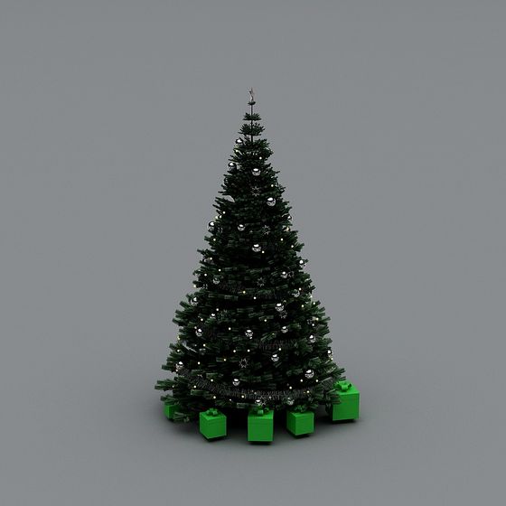 Festive Christmas Tree 3D Model