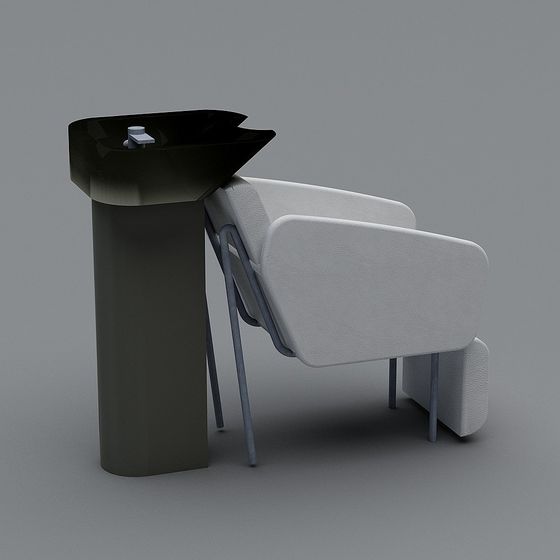 Minimalist Sink and Chair 3D model for Modern Spaces