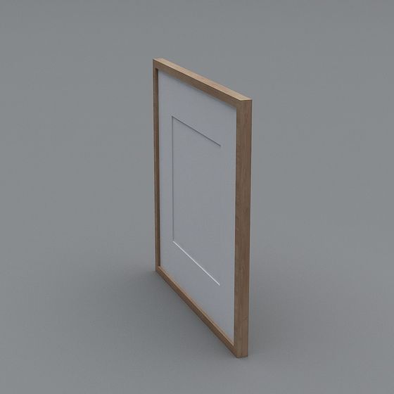 Elegant Low-Poly Minimalist Door Frame 3D model
