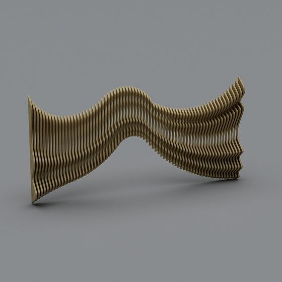 Waves Bridge 3D Model