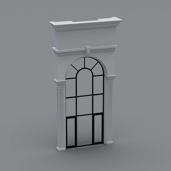 Low Polygon Architectural Door Frame 3D model