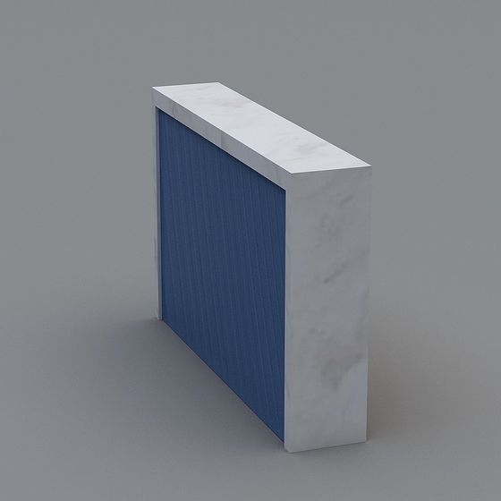 Elegant Reception Desk 3D model for Modern Design