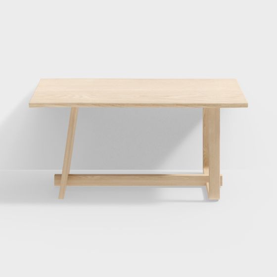 Elegant Wooden Table 3D model for Modern Spaces