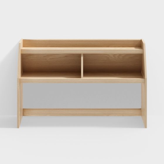 Stylish Low-Poly Bookshelf 3D model for Contemporary Spaces