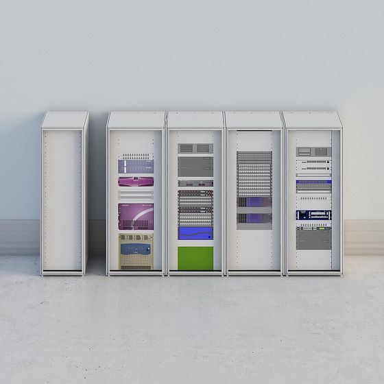 Stylish Server Rack 3D model for Modern Designs