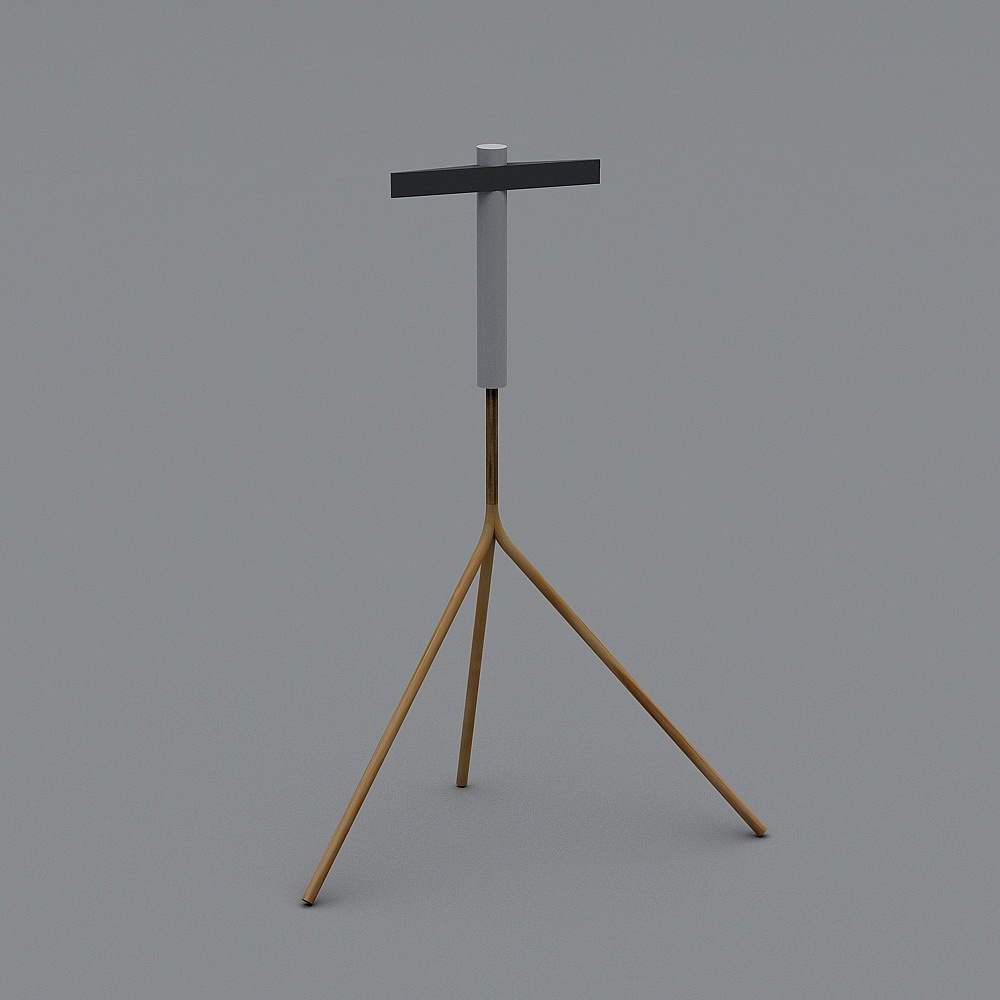 Wooden Tripod 3D model for Modern Design