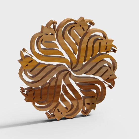 Spiral Dance Low-Poly 3D Model