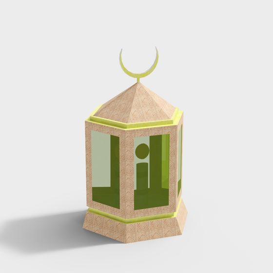 Islamic Lantern Low-Poly 3D Model for Creative Projects