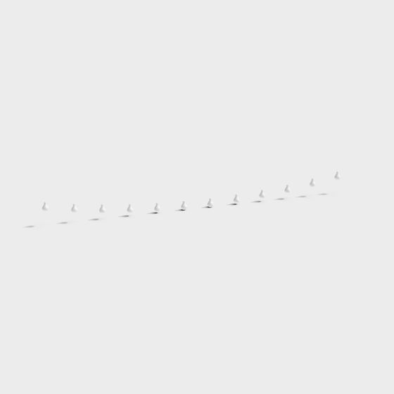 Minimalist Pigeon Flock 3D model