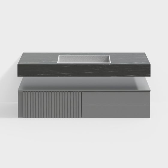 Minimalist Bathroom Cabinet 3D model