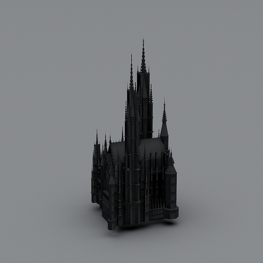 Mystical Gothic Cathedral 3D model