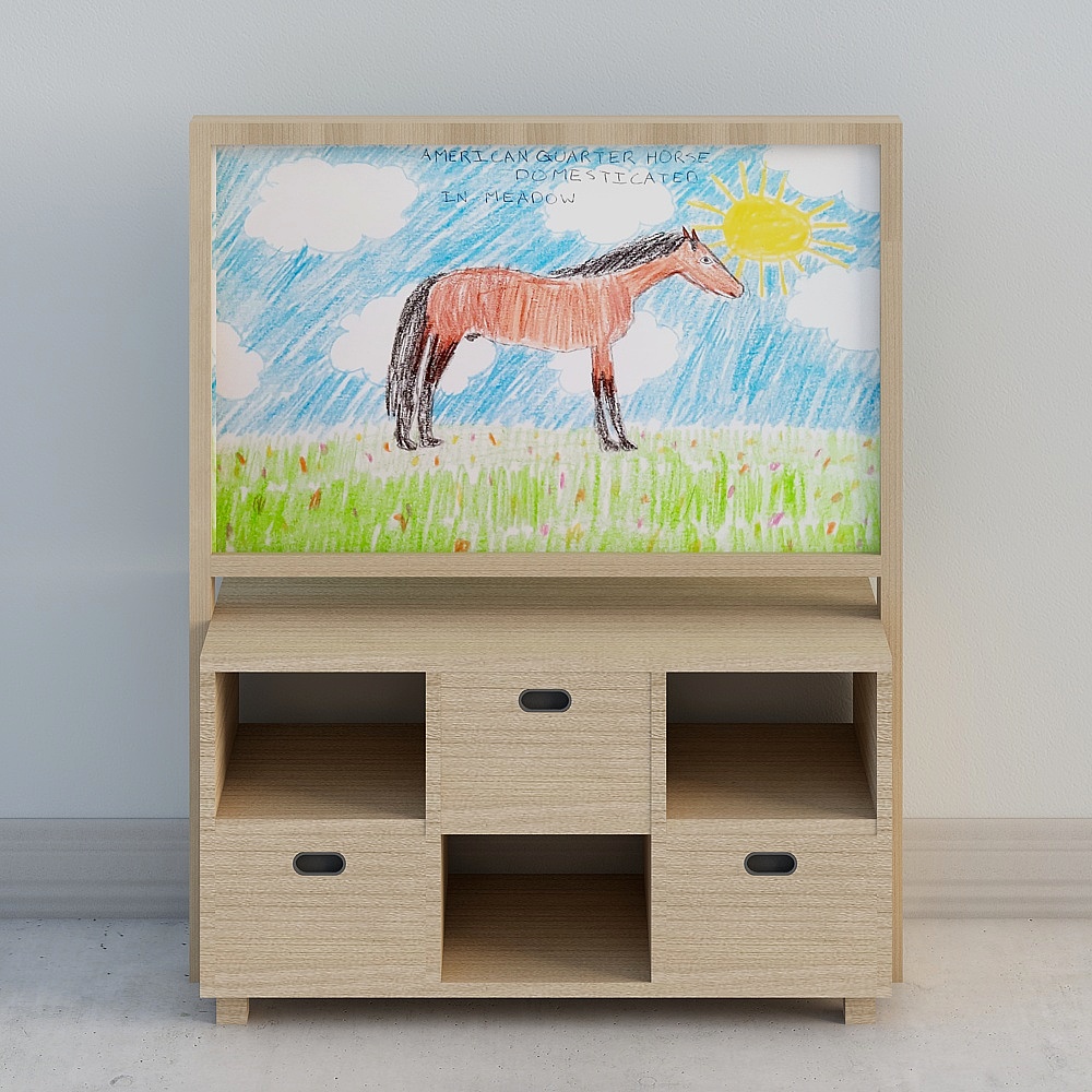 Charming Multifunctional Storage Cabinet 3D model