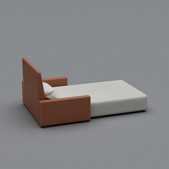Modern Minimalist Bed 3D model