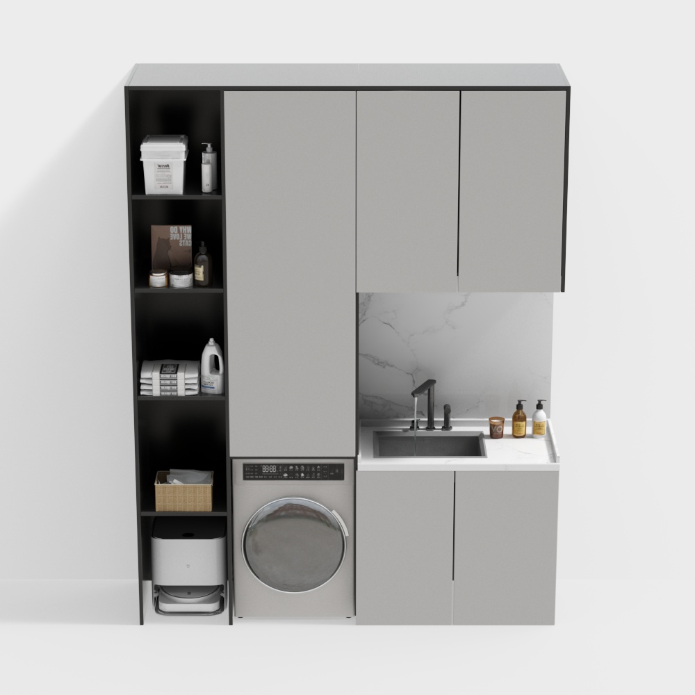 Современный шкаф для стиральной машины