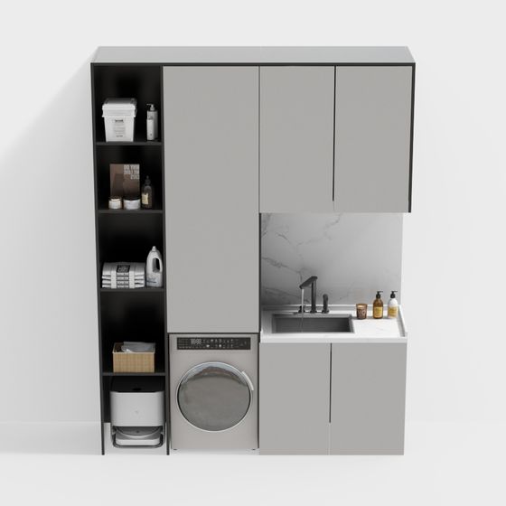 Современный шкаф для стиральной машины