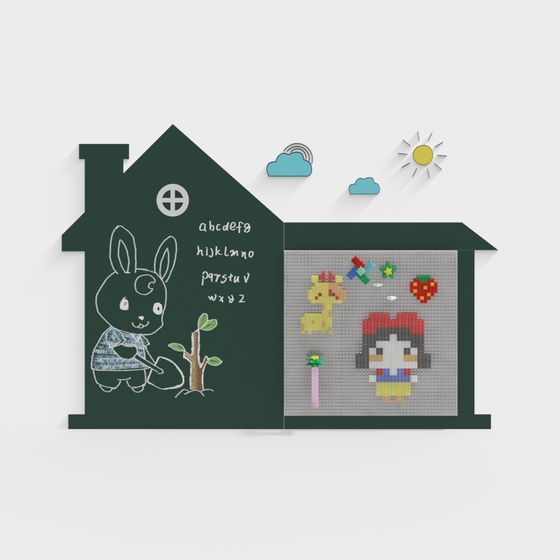 Chalkboard House 3D model