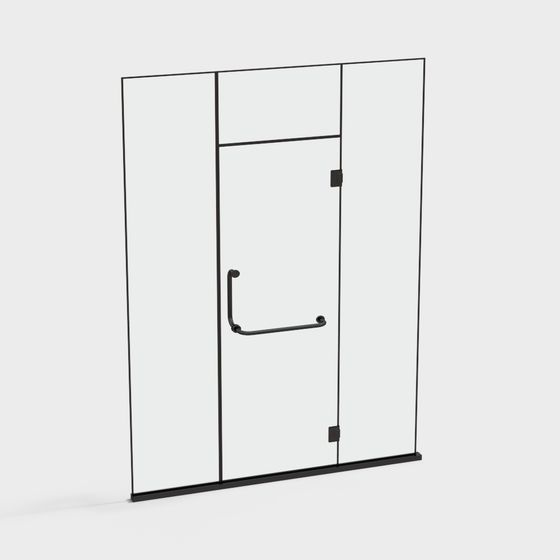 Industrial Glass Door 3D model