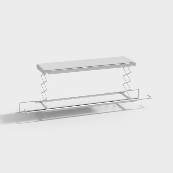 Sleek Floating Bookshelf 3D model for Modern Spaces