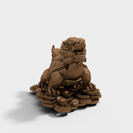 Majestic Stone Lion 3D Model for Creative Projects