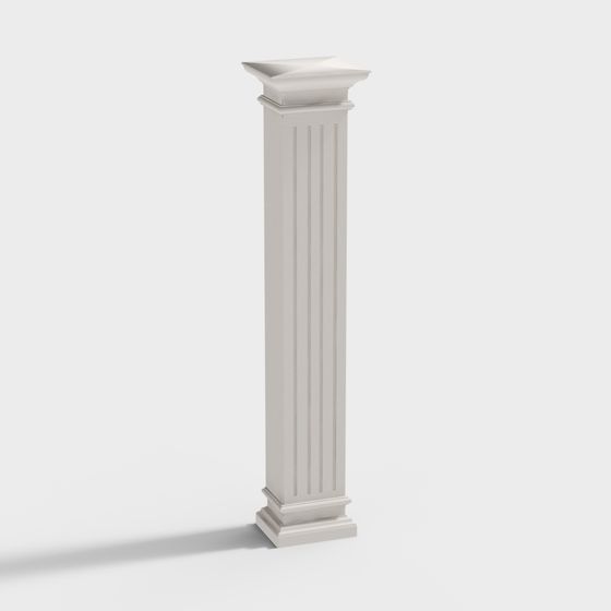 Elegant Low-Poly Roman Column 3D model