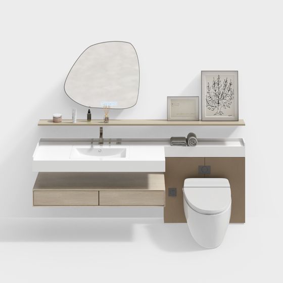 Minimalist Bathroom 3D model