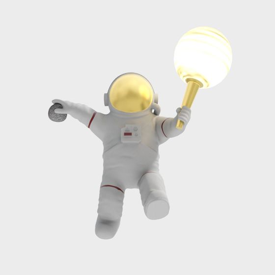 Stylish Astronaut 3D model for Creative Projects